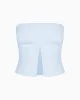Poplin Tube Top | Ice Blue sold by KHY