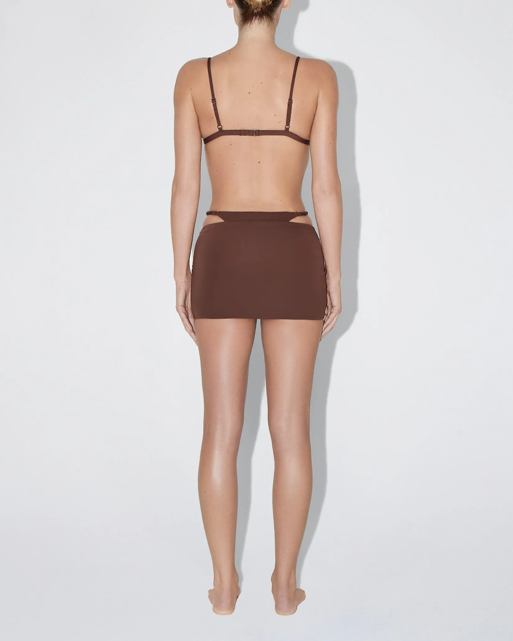 Ultra Mini Swim Skirt | Chocolate sold by KHY product image thumbnail 5
