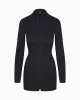 Poplin Zip Mini Dress | Black sold by KHY