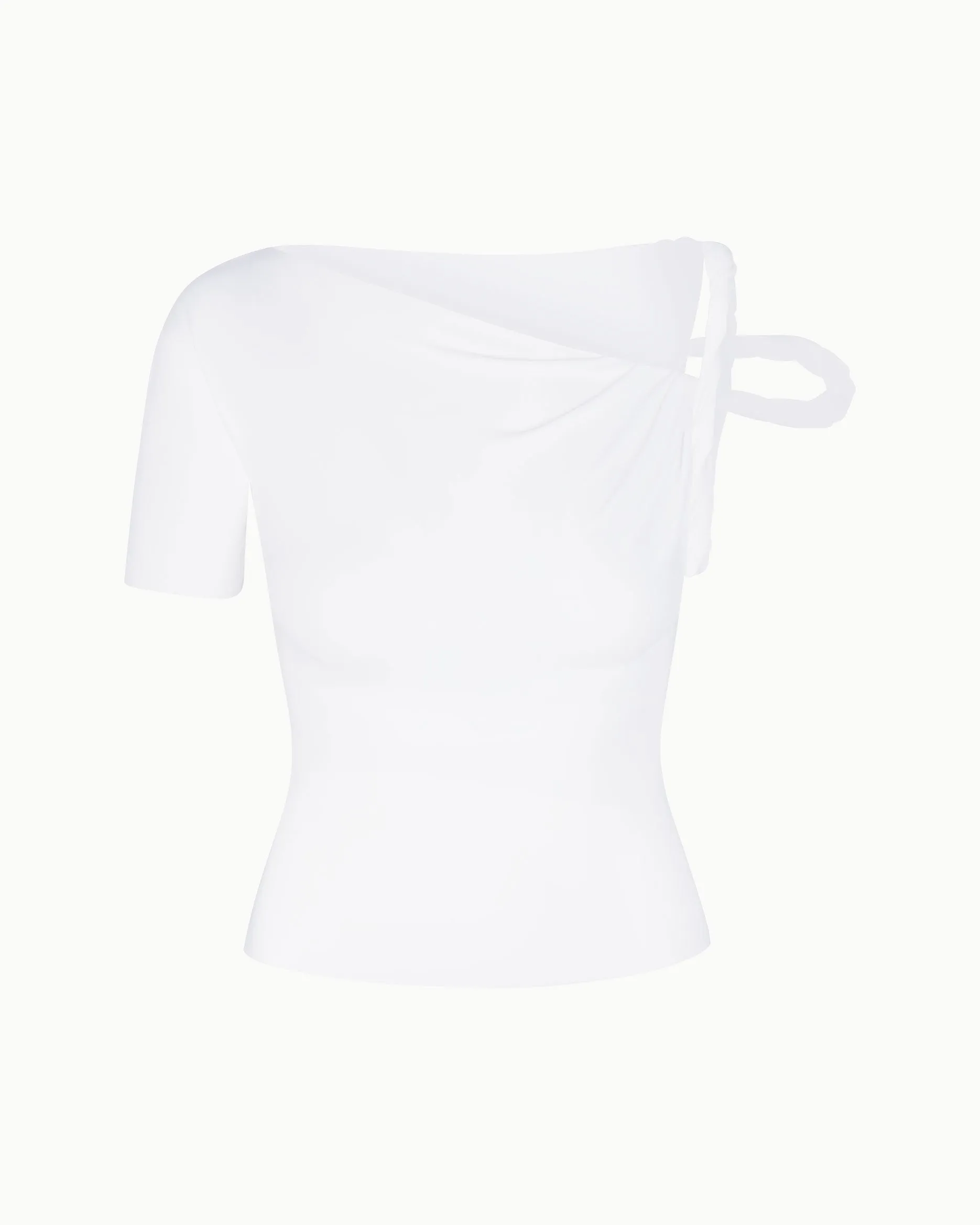 Sleek Stretch Twisted Top | Bright White sold by KHY