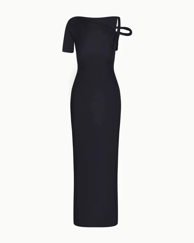 Sleek Stretch Twist Maxi Dress | Black sold by KHY
