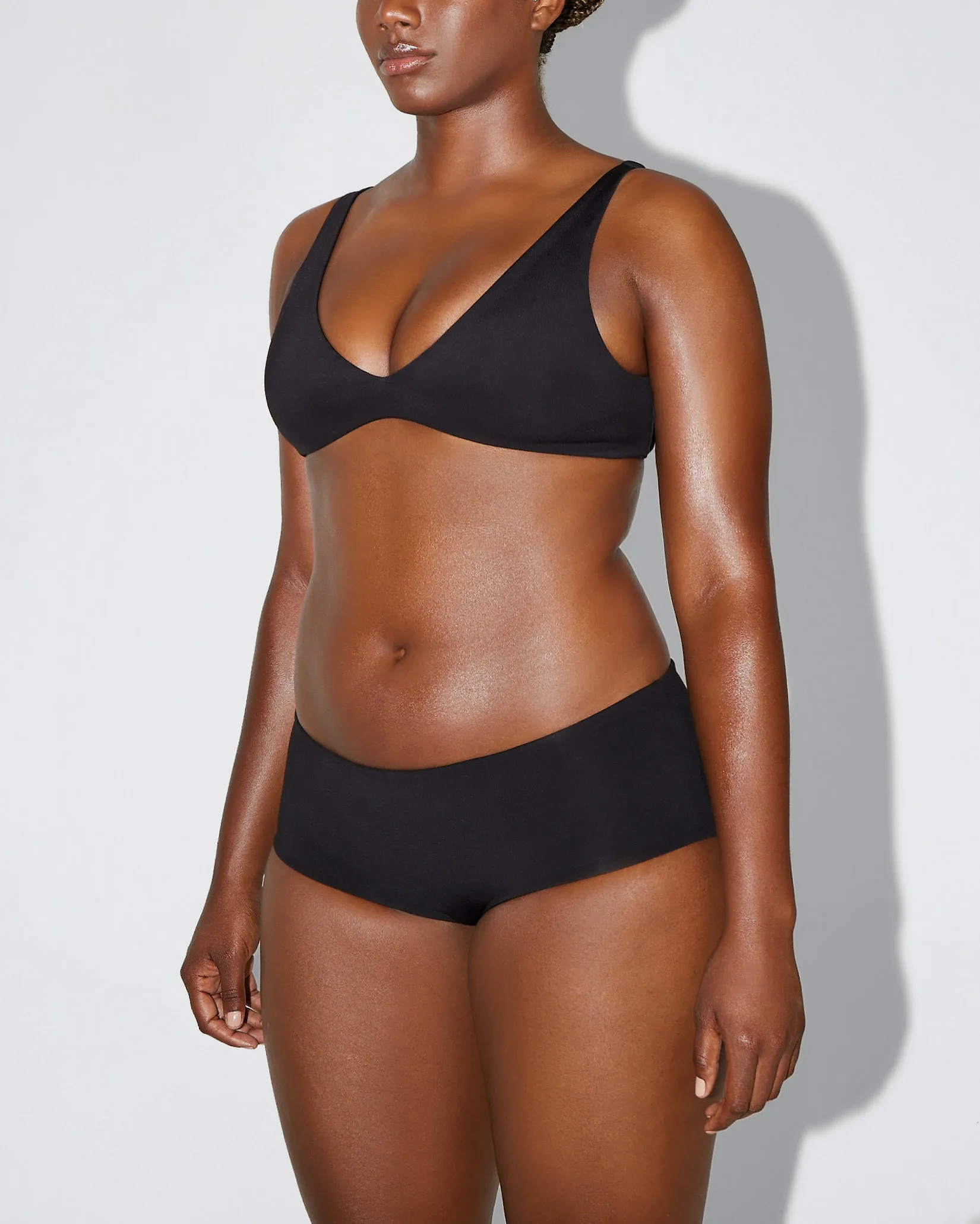 Low Rise Boyshort Bikini Bottom | Black sold by KHY product image thumbnail 2