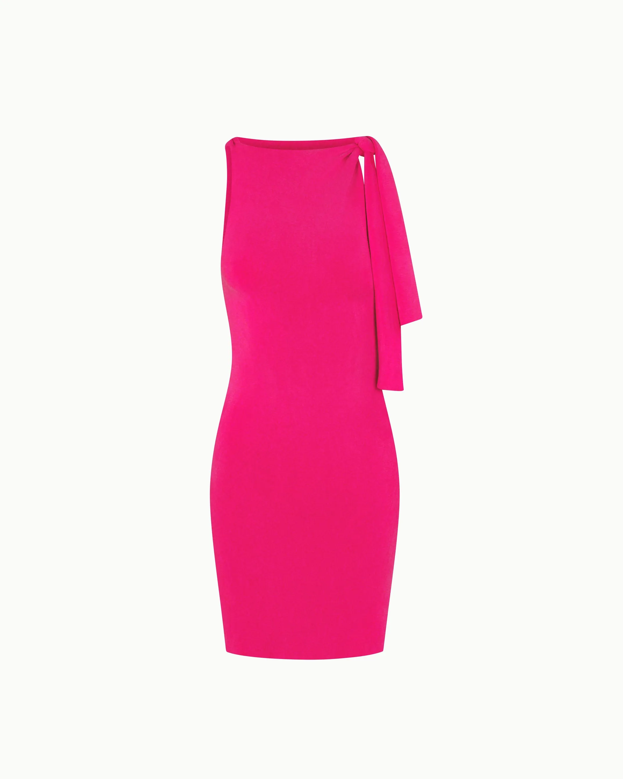 Sueded Stretch Knotted Mini Dress | Fuchsia sold by KHY