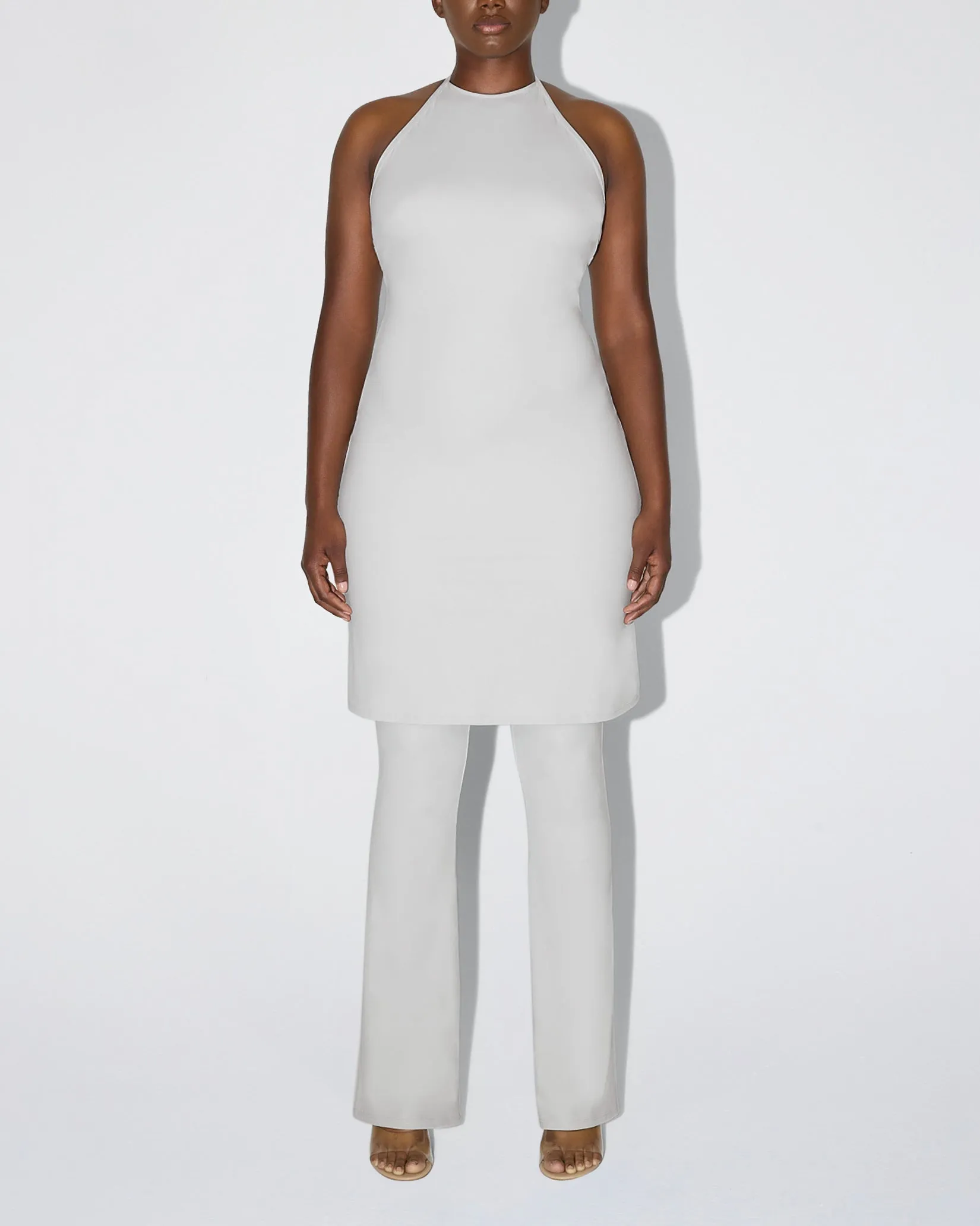 Smooth Stretch Halter Tunic | Light Grey sold by KHY product image thumbnail 2