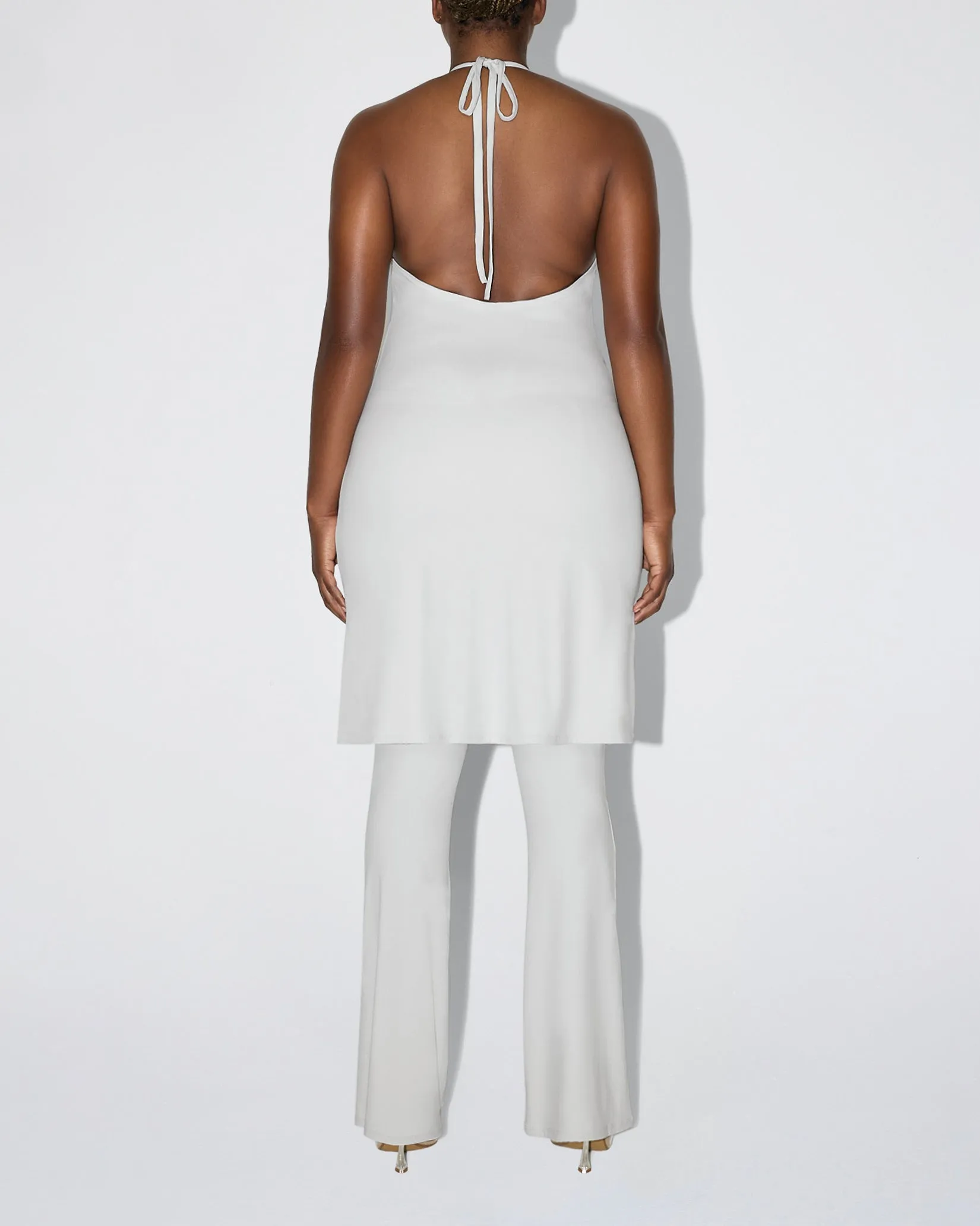 Smooth Stretch Halter Tunic | Light Grey sold by KHY product image thumbnail 5