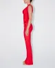 Sleek Stretch Knotted Top | Tomato sold by KHY