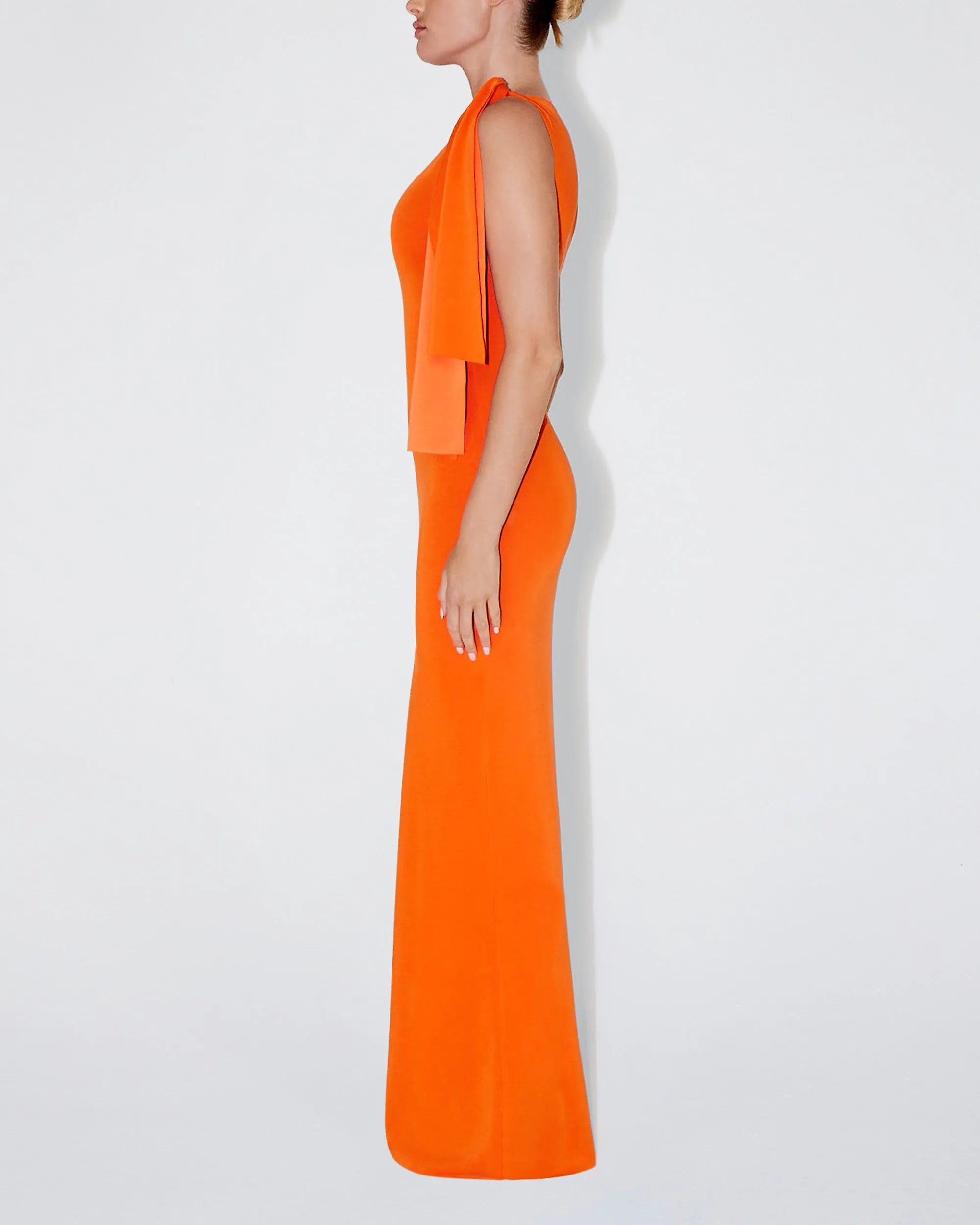 Sueded Stretch Knotted Maxi Dress | Papaya sold by KHY product image thumbnail 3