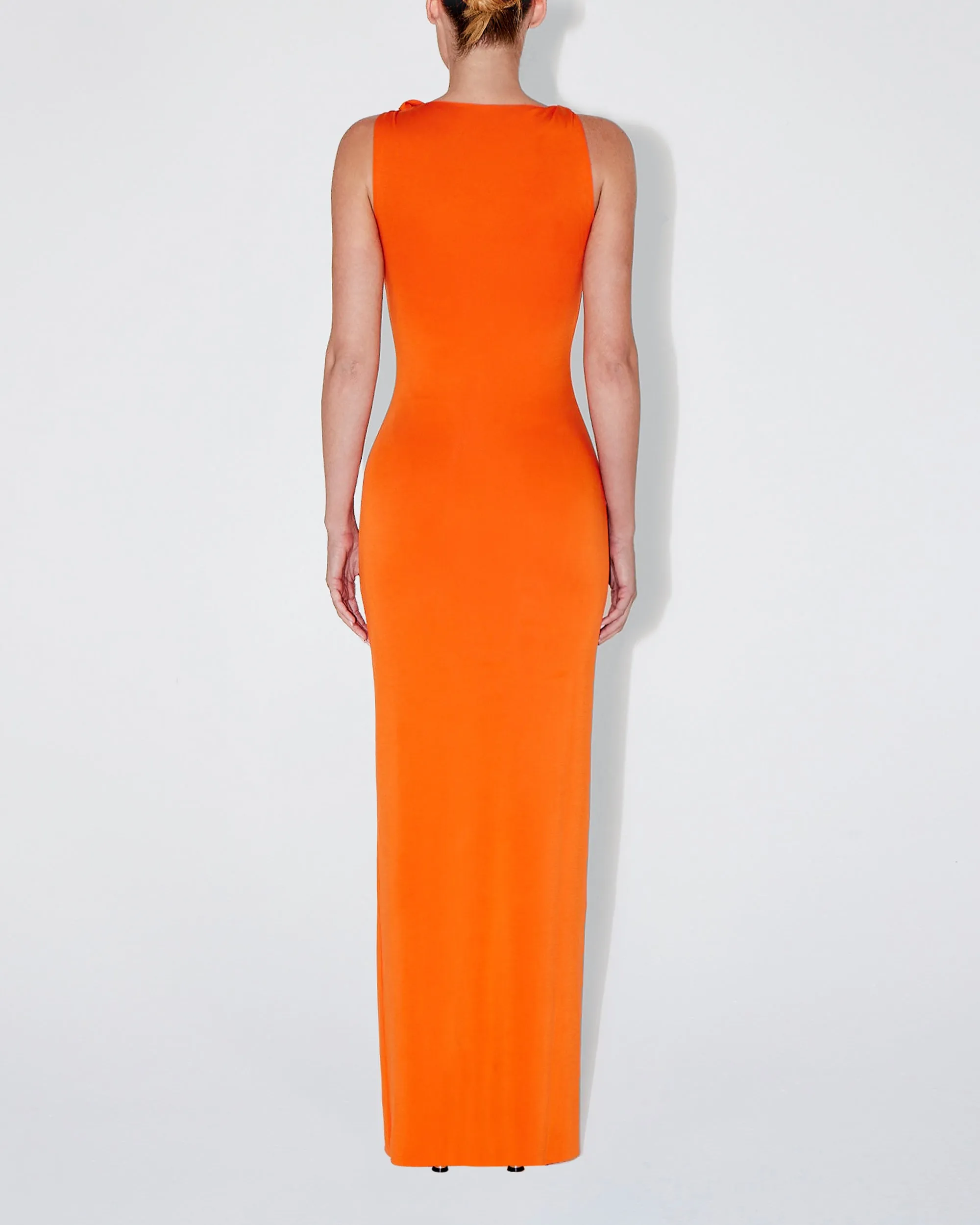 Sueded Stretch Knotted Maxi Dress | Papaya sold by KHY product image thumbnail 4