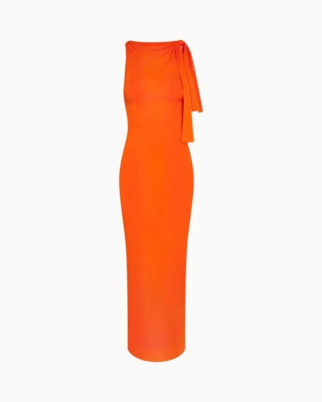 Sueded Stretch Knotted Maxi Dress | Papaya sold by KHY