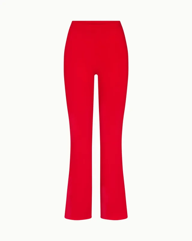 Sueded Stretch Low Rise Pant | Tomato sold by KHY