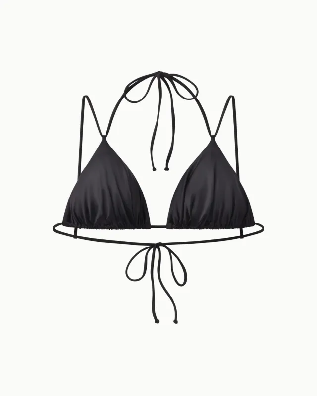 Ruched Triangle Bikini Top | Black sold by KHY
