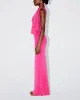 Sueded Stretch Knotted Maxi Dress | Fuchsia sold by KHY