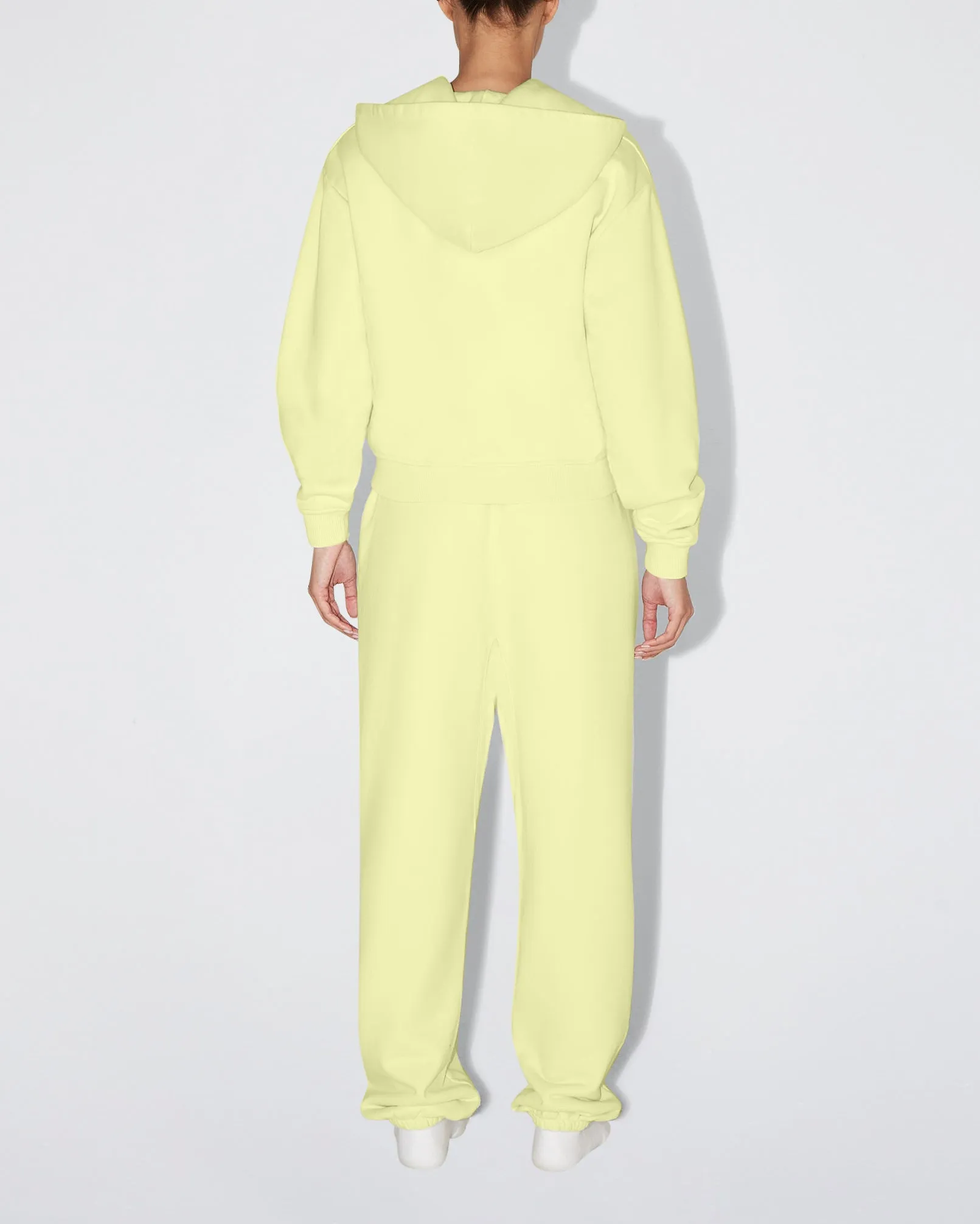 Fleece Zip Hoodie with Oversized Hood | Limoncello sold by KHY product image thumbnail 4