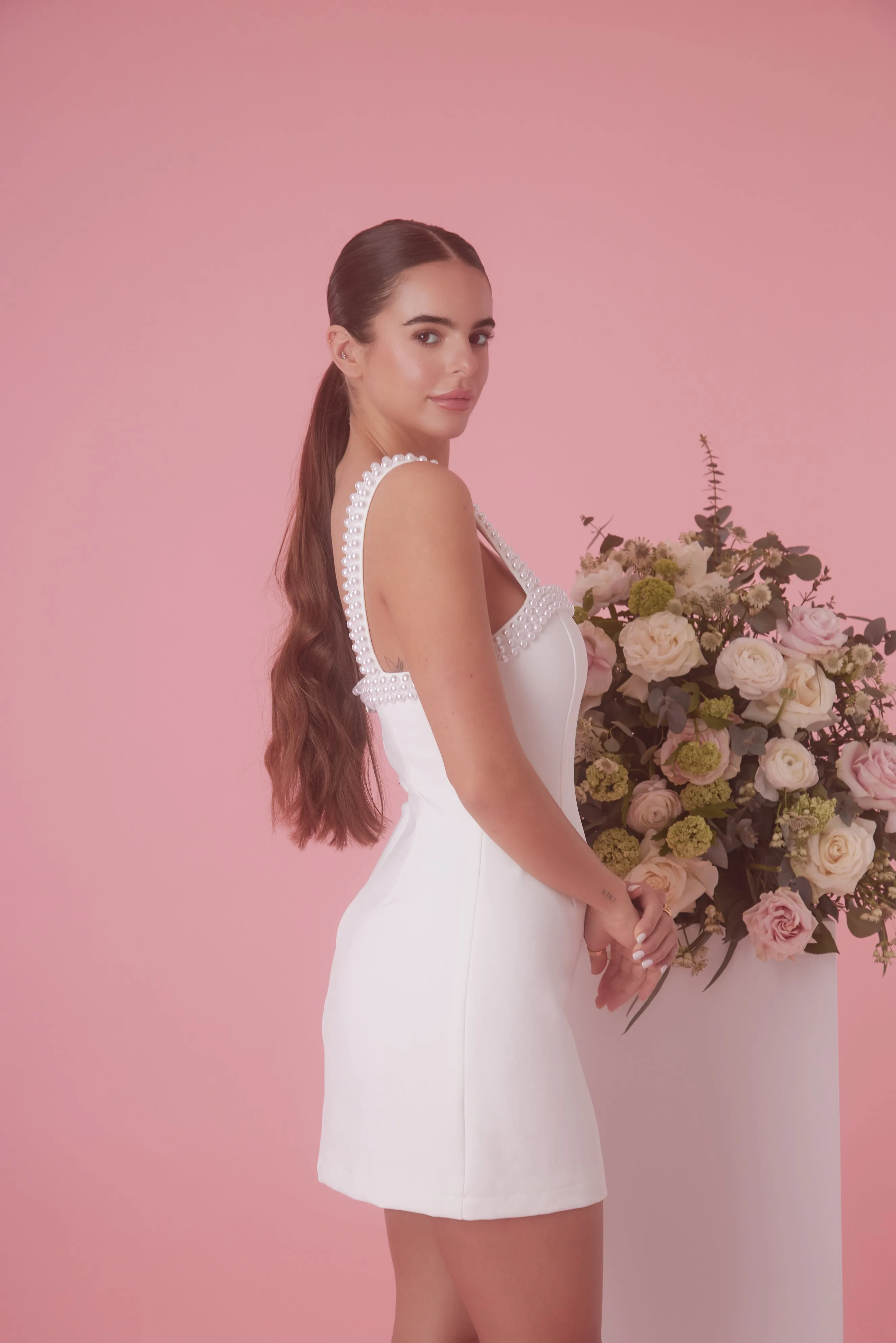 The Ultimate Muse Pearl Trim Mini Dress sold by Odd Muse product image thumbnail 4