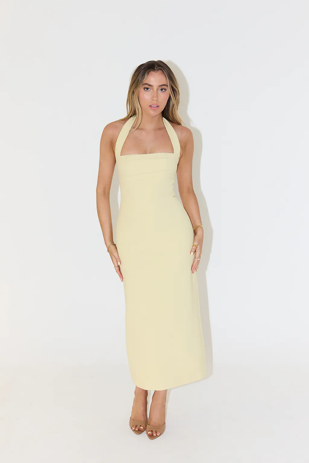 the ultimate muse halter neck midi dress 7/10/2026