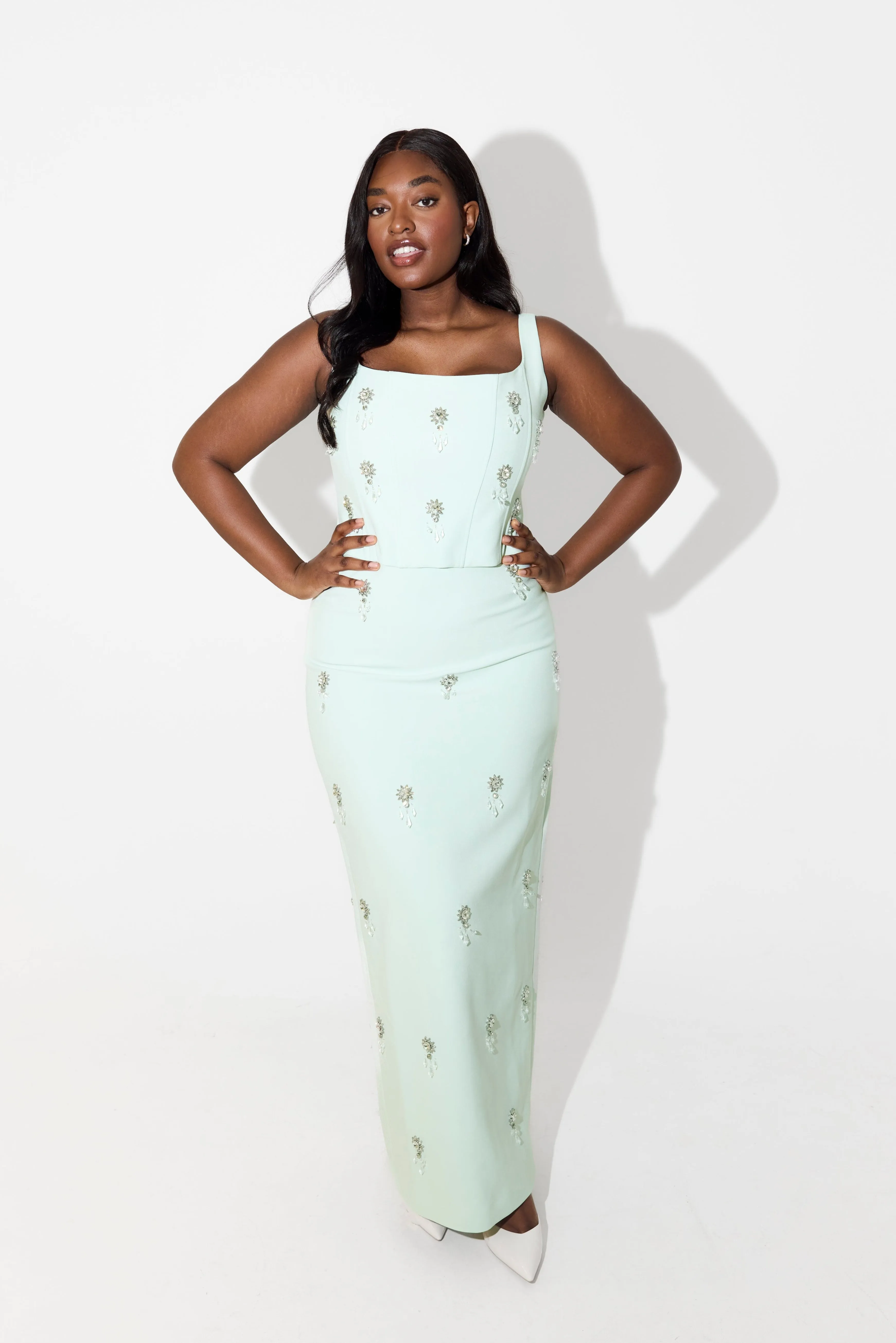 The Ultimate Muse Crystal Maxi Skirt sold by Odd Muse