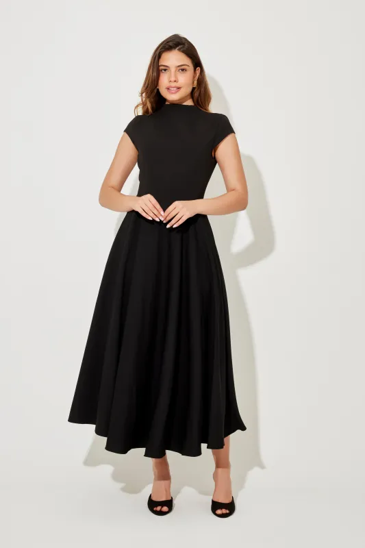 The Ultimate Muse High Waist Cap Sleeve Midi Dress sold by Odd Muse