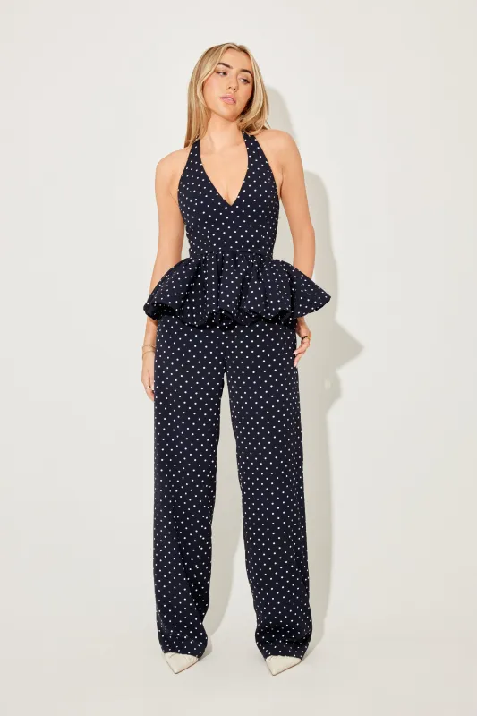 The Ultimate Muse Polka Dot Wide Leg Trousers sold by Odd Muse