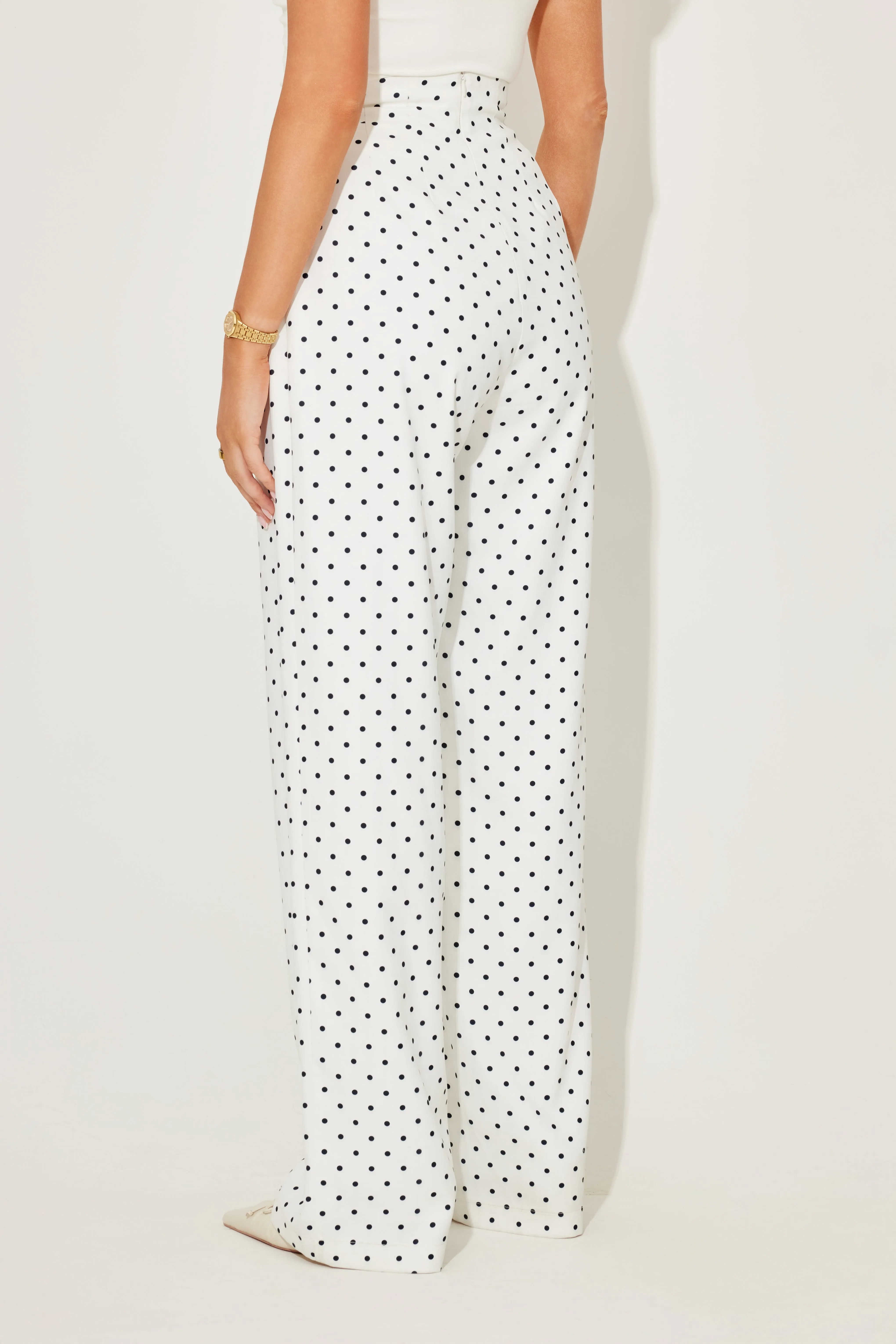 The Ultimate Muse Polka Dot Wide Leg Trousers sold by Odd Muse product image thumbnail 4