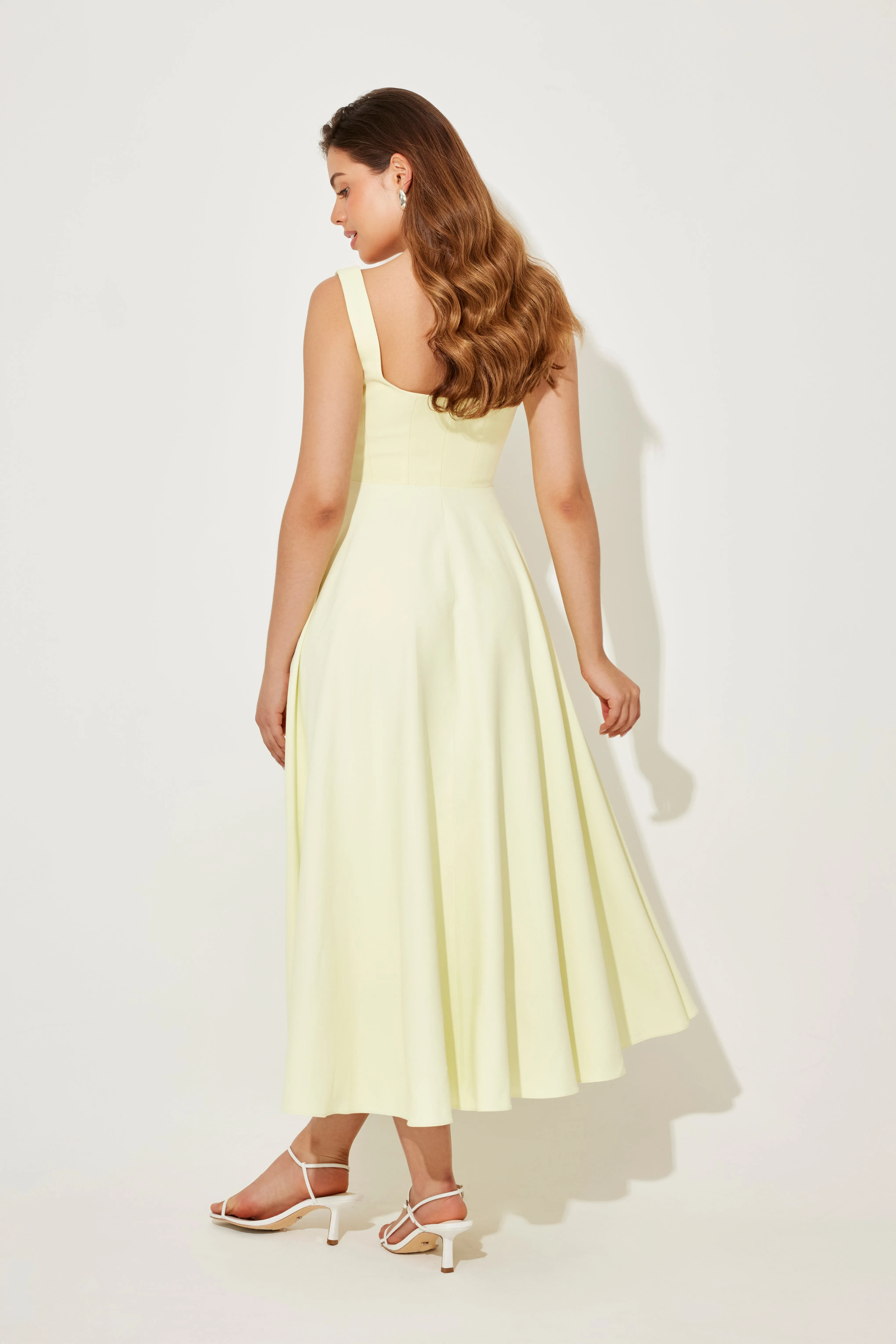 The Ultimate Muse High Waist Square Neck Midi Dress sold by Odd Muse product image thumbnail 3