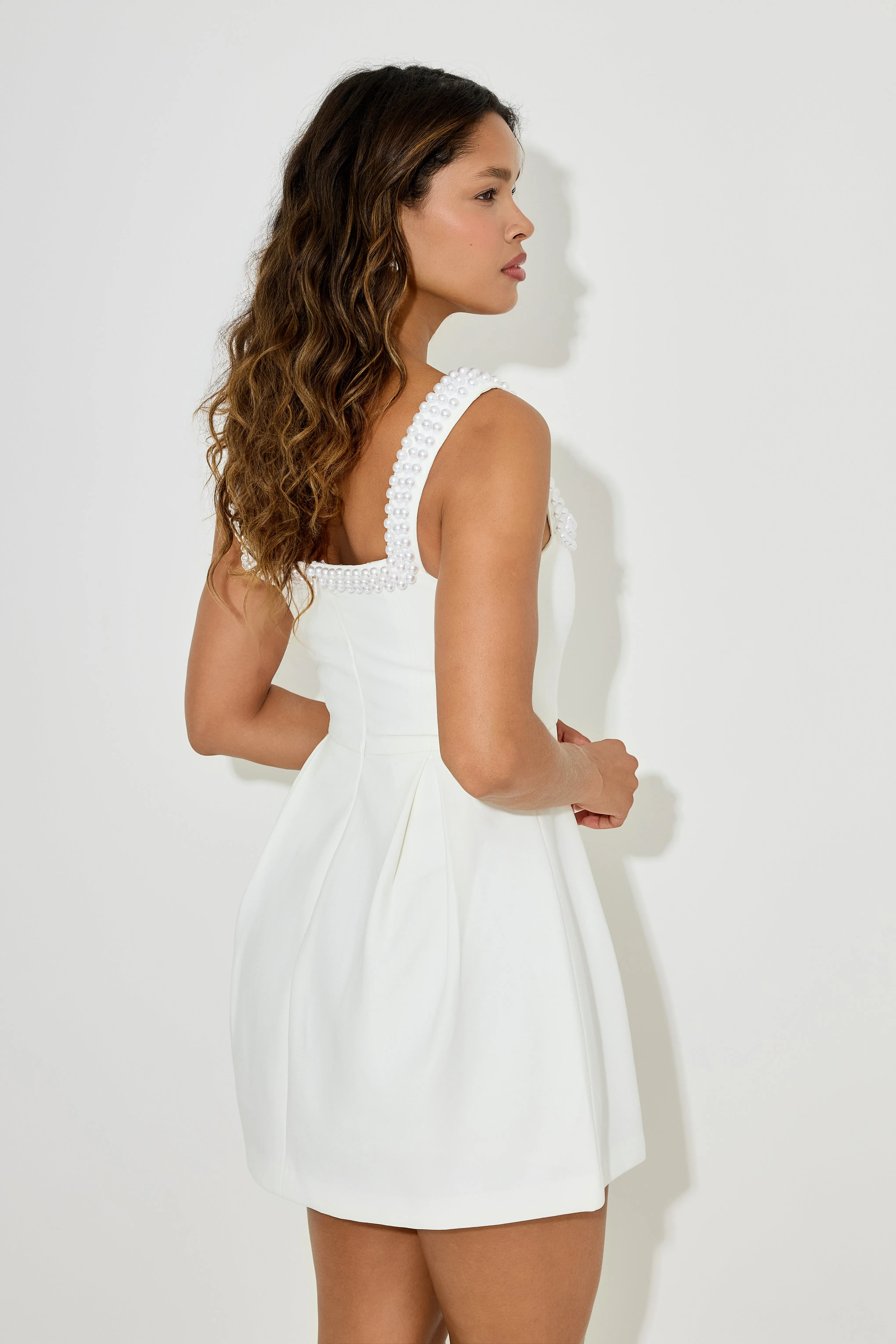 The Ultimate Muse Pearl Trim Mini Dress sold by Odd Muse product image thumbnail 3
