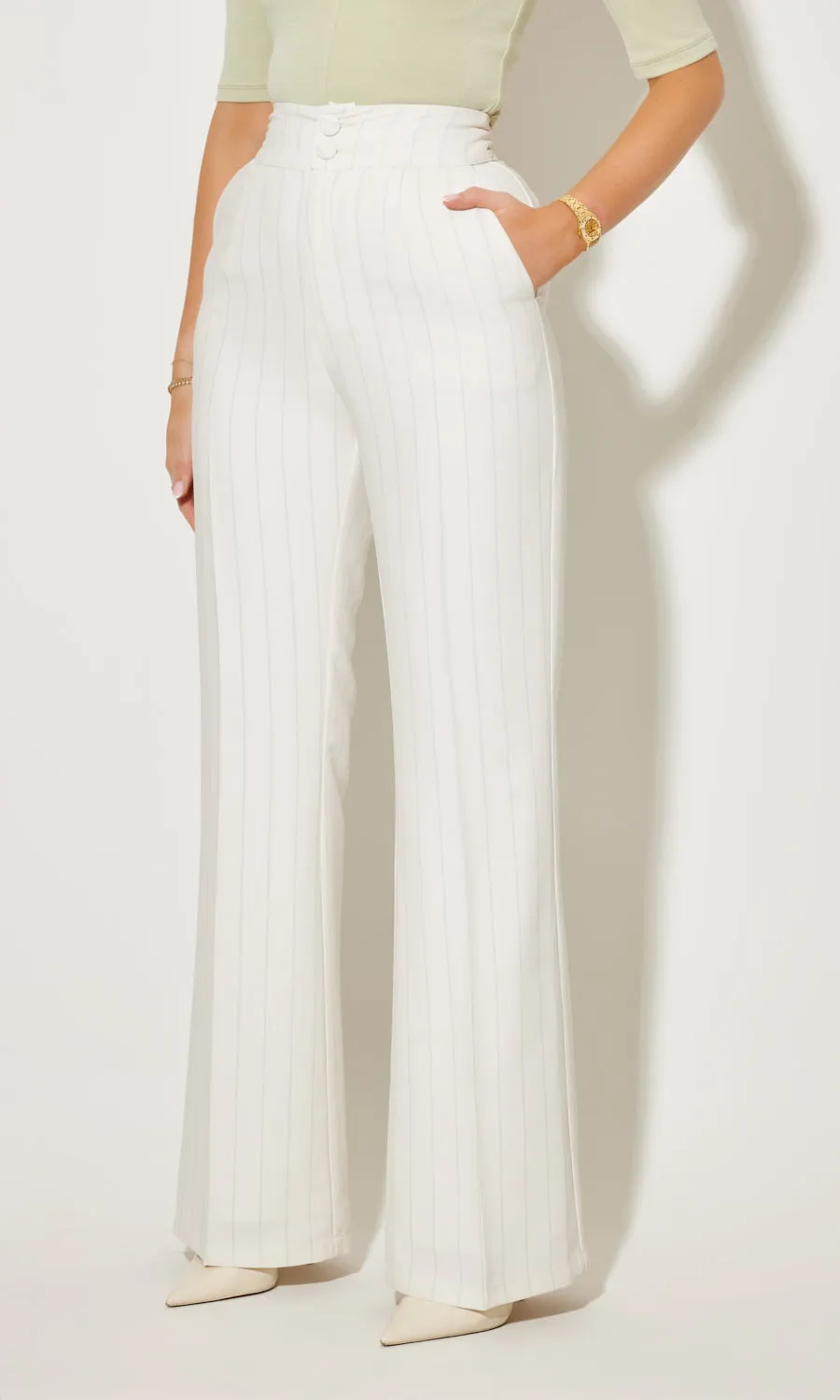 Pin Stripe Trousers sold by Odd Muse product image thumbnail 2