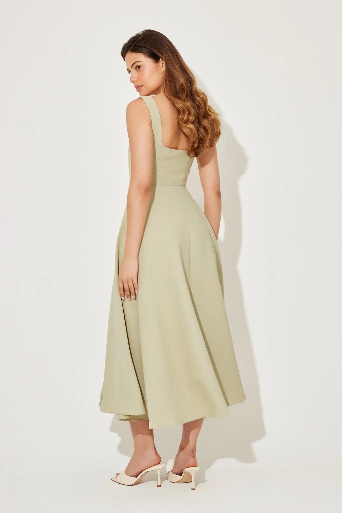Square Neck Midi Dress sold by Odd Muse product image thumbnail 4