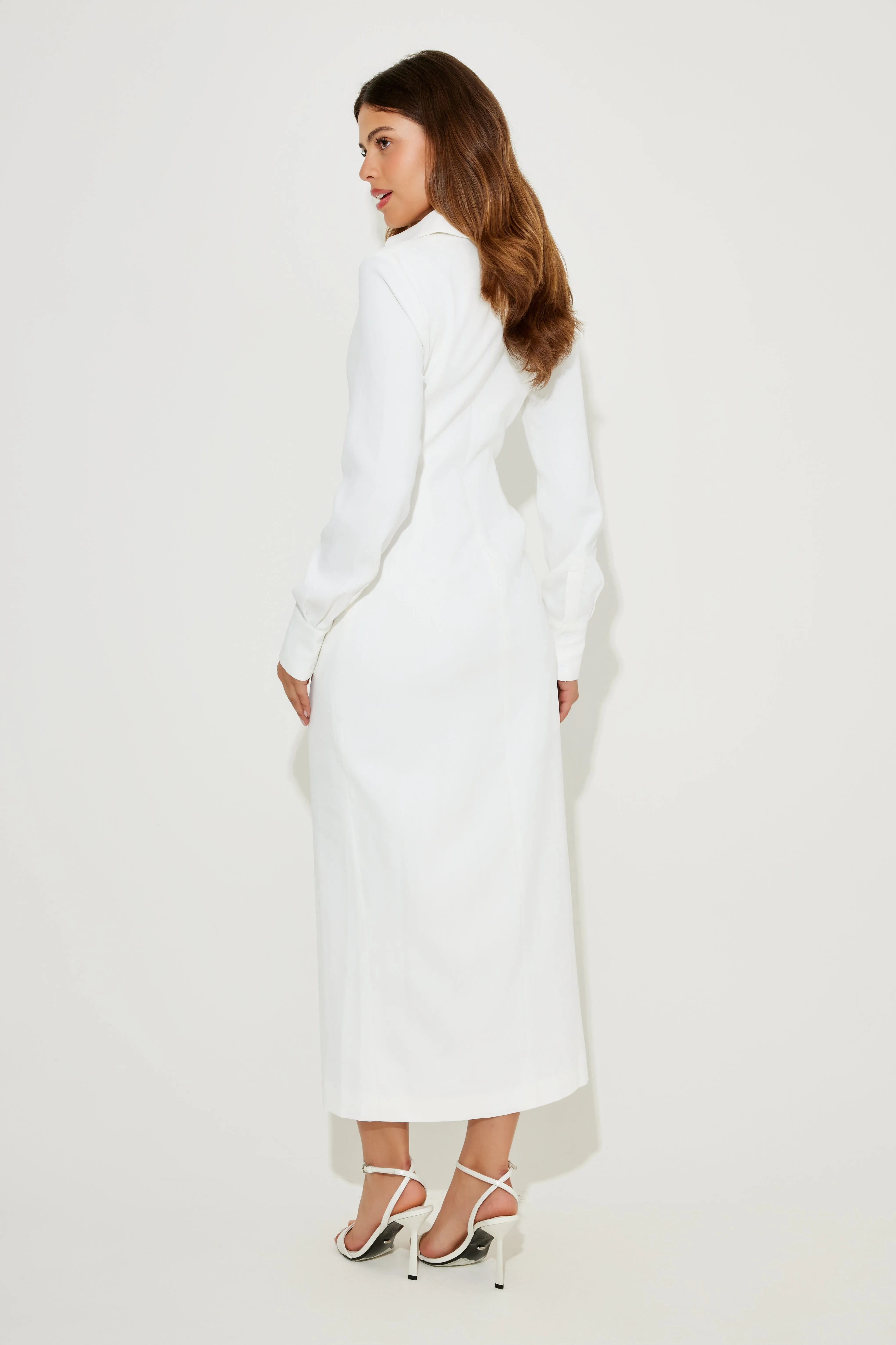 The Ultimate Muse Long Sleeve Collar Maxi Dress sold by Odd Muse product image thumbnail 4