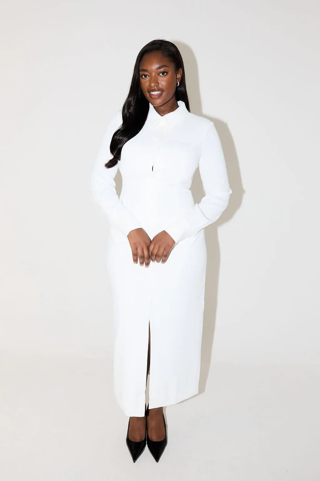 The Ultimate Muse Long Sleeve Collar Maxi Dress sold by Odd Muse product image thumbnail 5