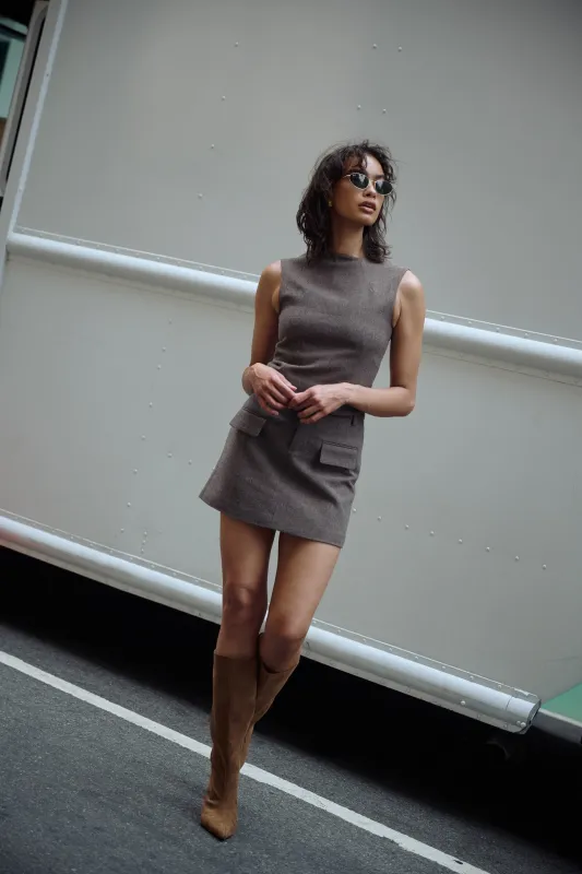 Herringbone Mini Skirt sold by Odd Muse