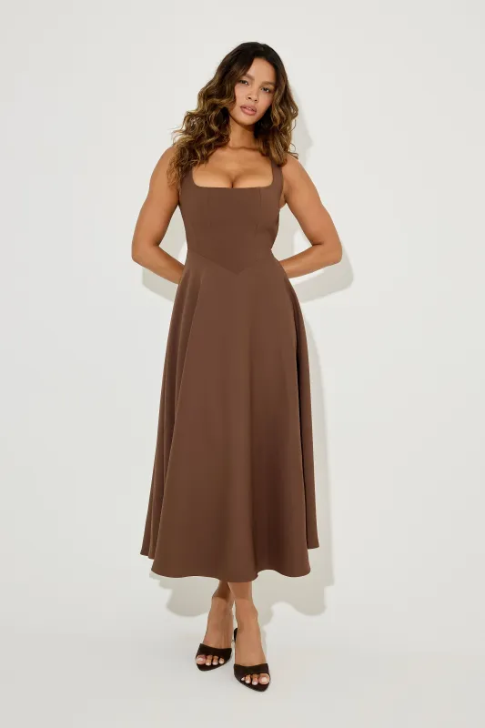 Square Neck Midi Dress sold by Odd Muse