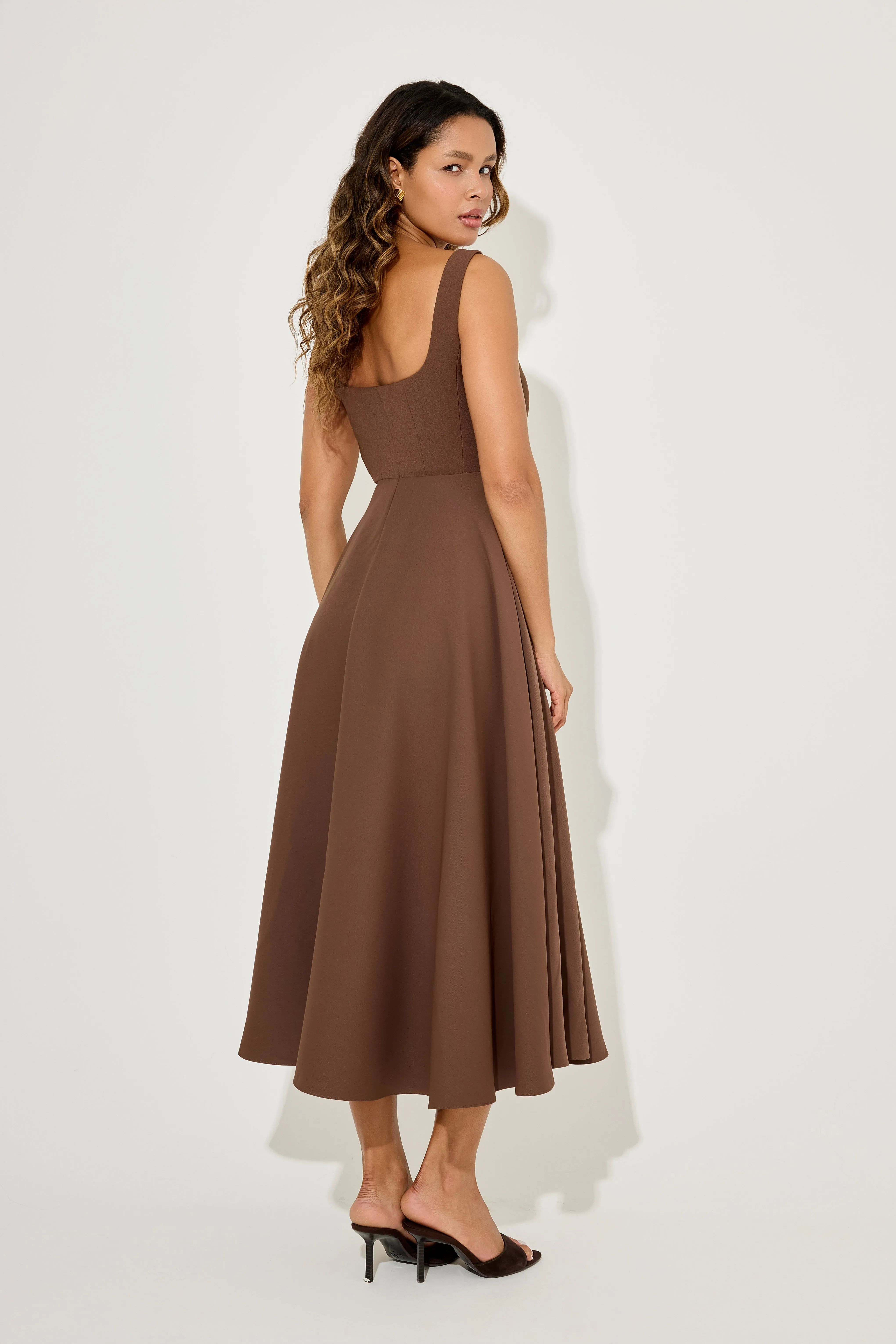 Square Neck Midi Dress sold by Odd Muse product image thumbnail 4