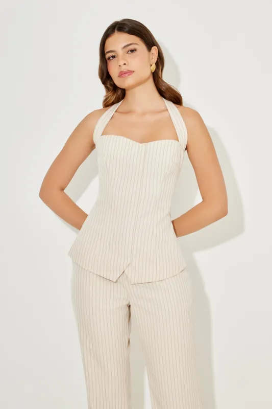 Pin Stripe Halter Top sold by Odd Muse