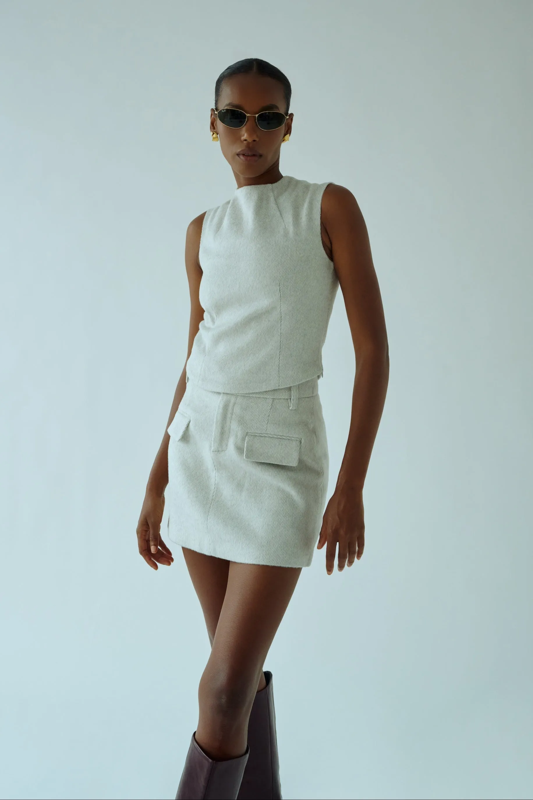 Tweed Sleeveless Top sold by Odd Muse