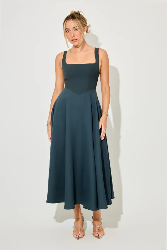 Square Neck Midi Dress sold by Odd Muse