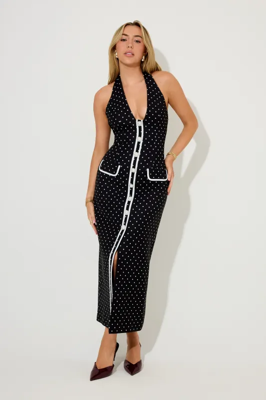 Polka Dot Button Midi Dress sold by Odd Muse