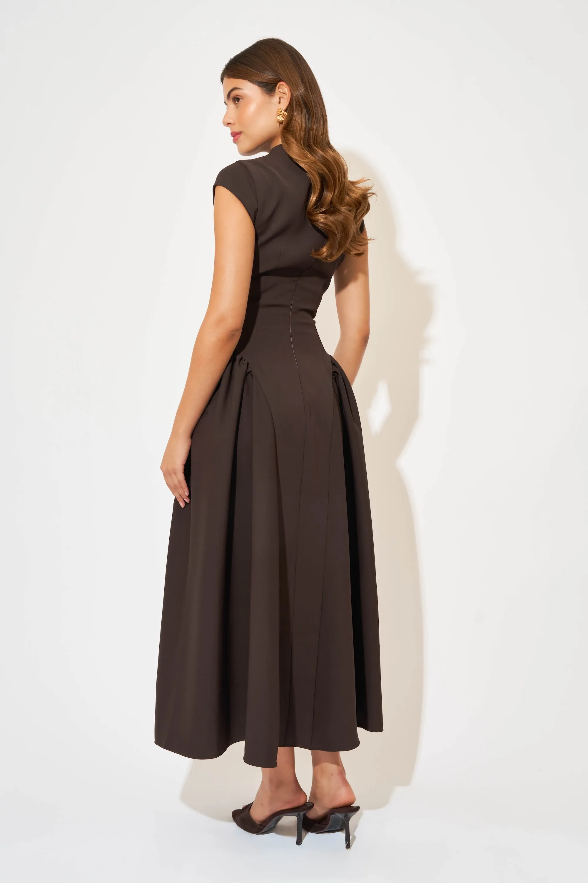 Cap Sleeve Midi Dress sold by Odd Muse product image thumbnail 4