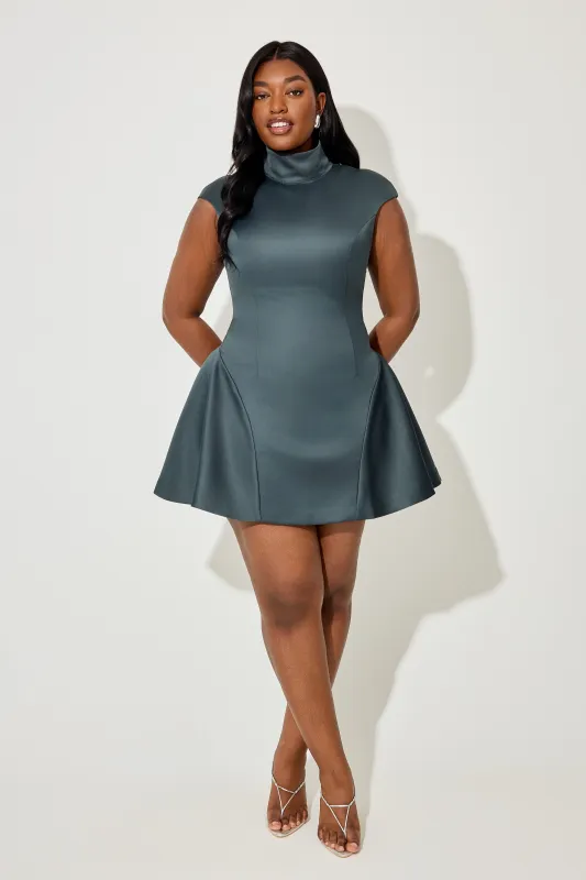 Satin High Neck Mini Dress sold by Odd Muse