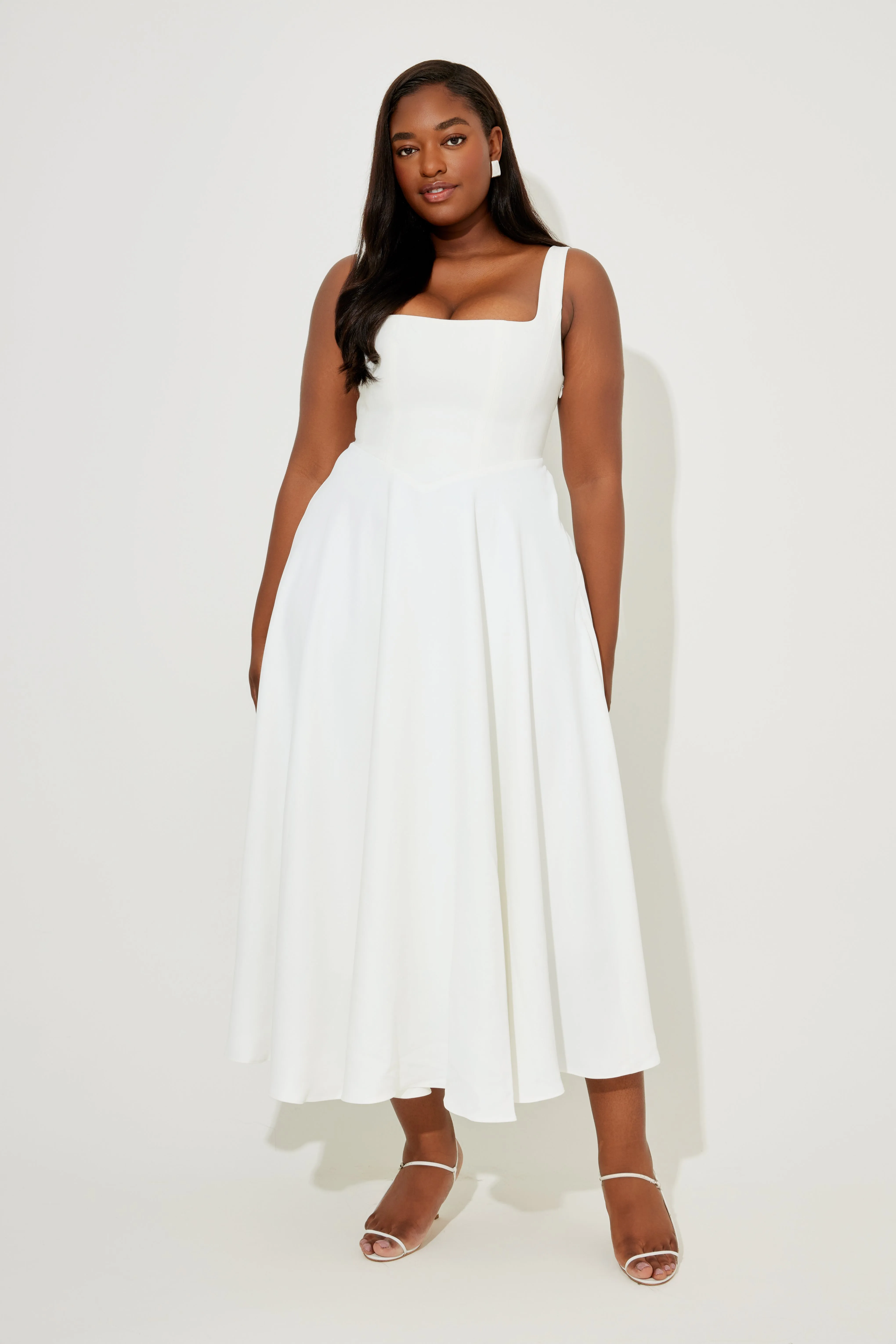 Square Neck Midi Dress sold by Odd Muse product image thumbnail 5