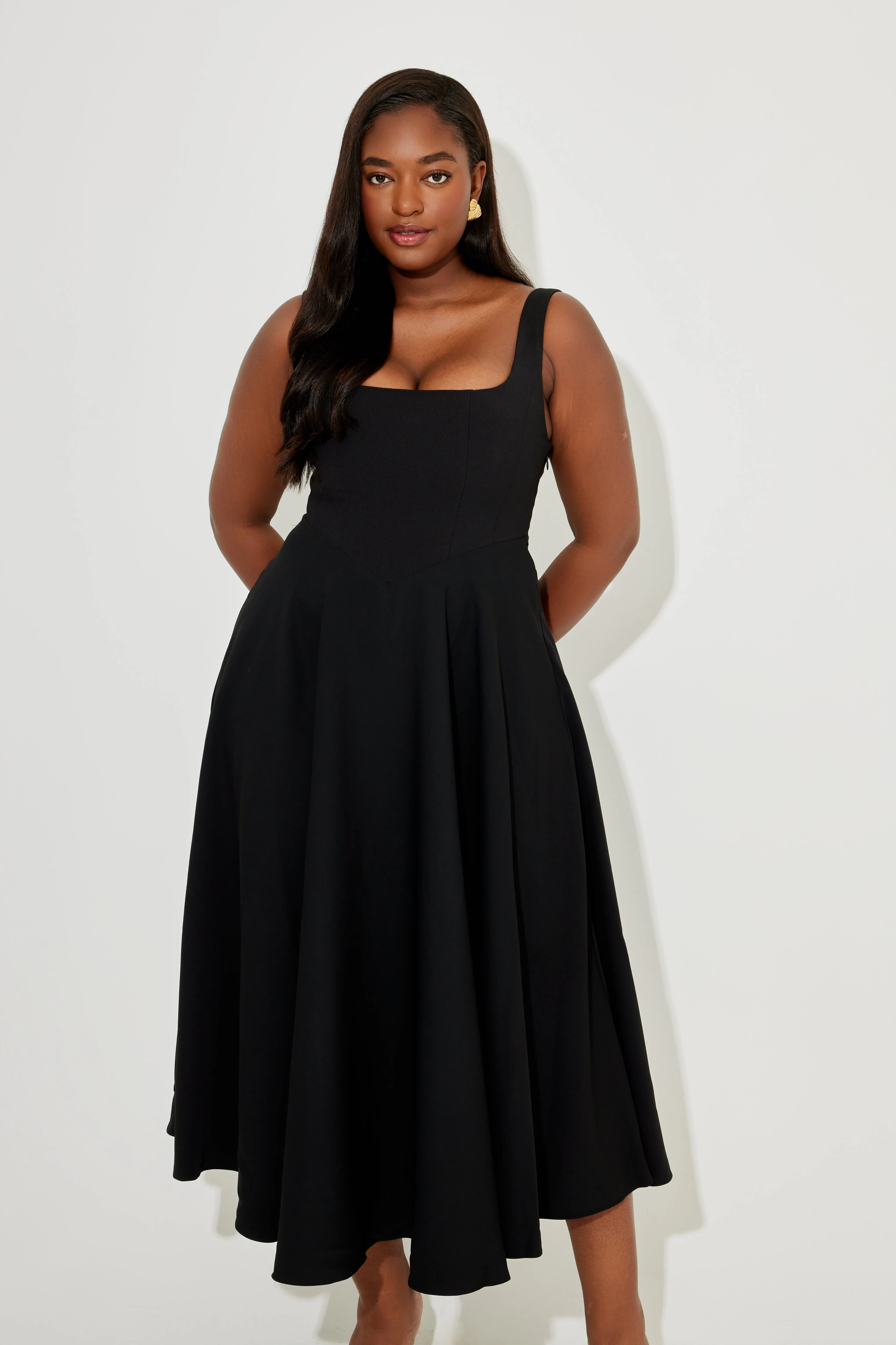 Square Neck Midi Dress sold by Odd Muse product image thumbnail 5