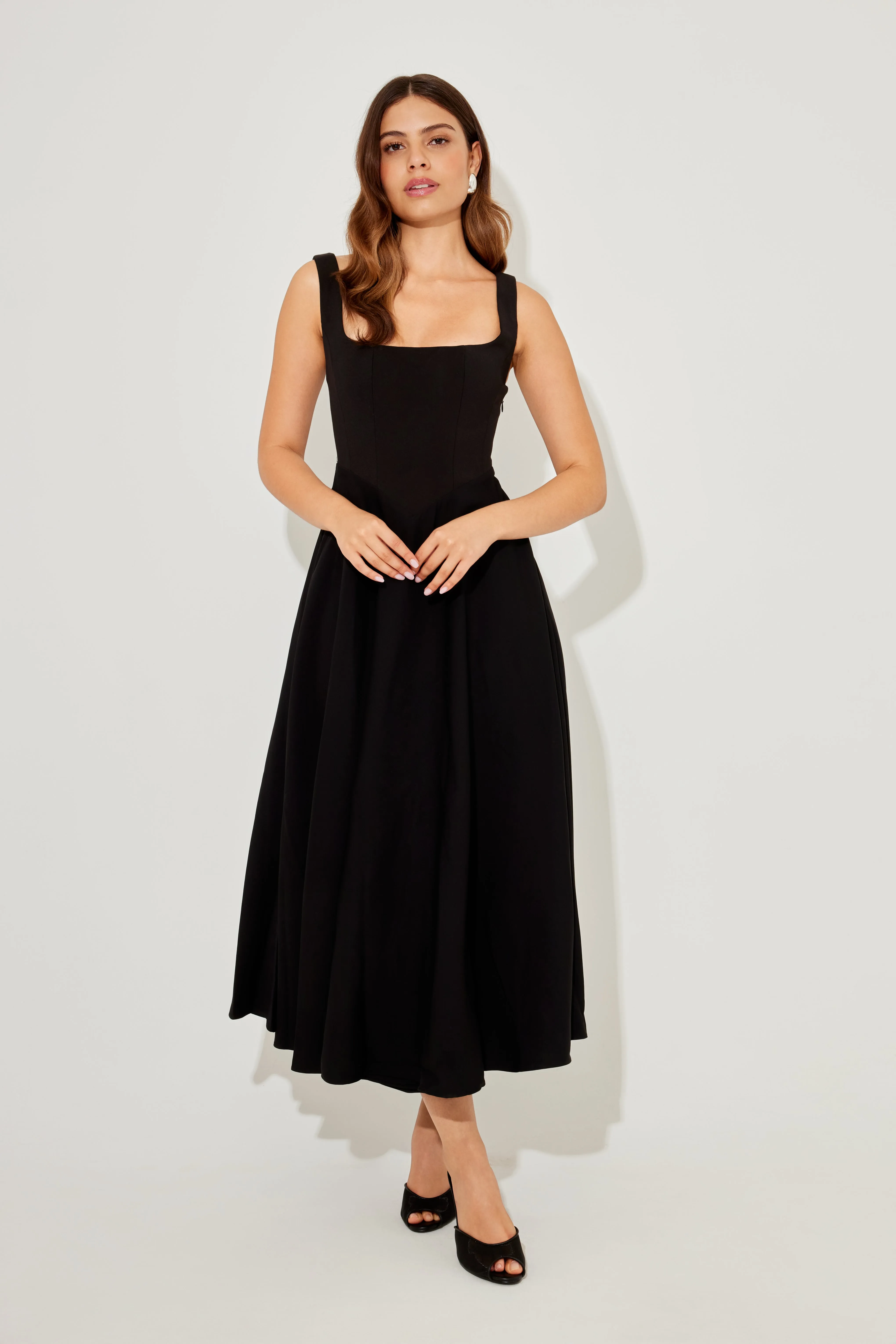 Square Neck Midi Dress sold by Odd Muse