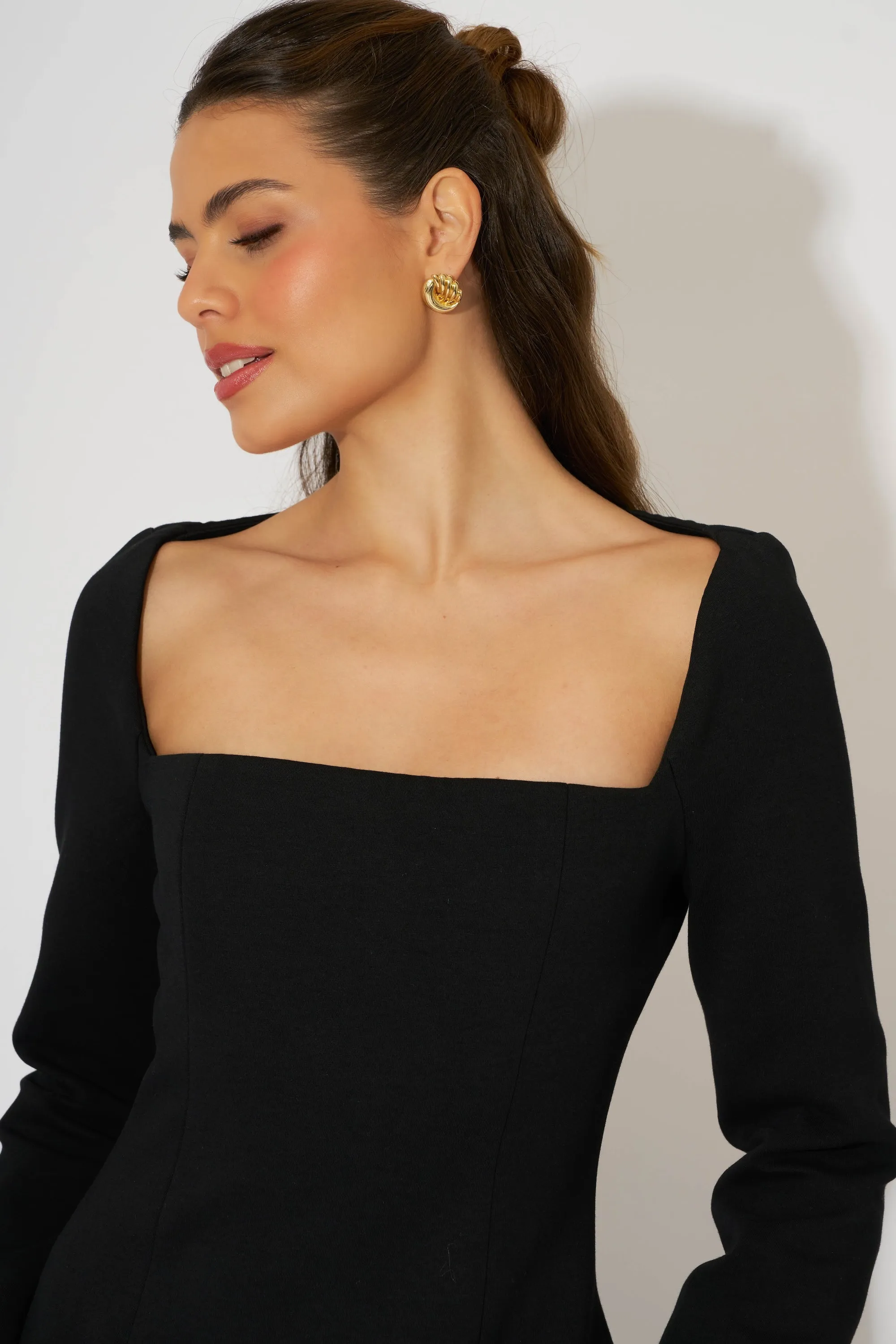 Framed Neckline Maxi Dress sold by Odd Muse product image thumbnail 3