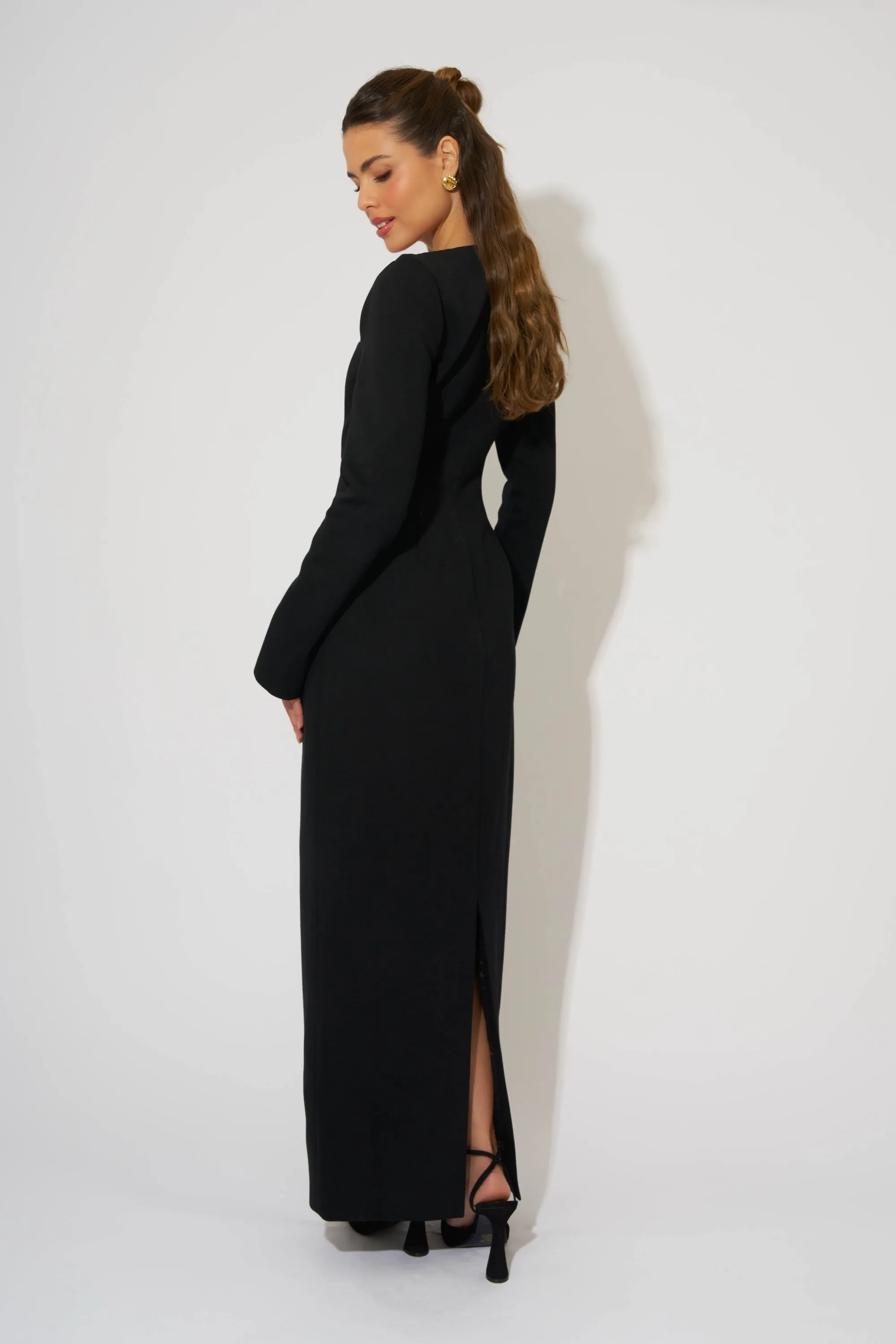Framed Neckline Maxi Dress sold by Odd Muse product image thumbnail 4