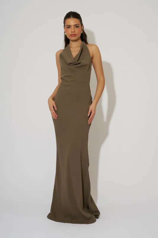 Cowl Neck Maxi Dress sold by Odd Muse