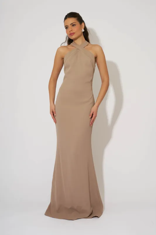 Cross Halter Neck Maxi Dress sold by Odd Muse