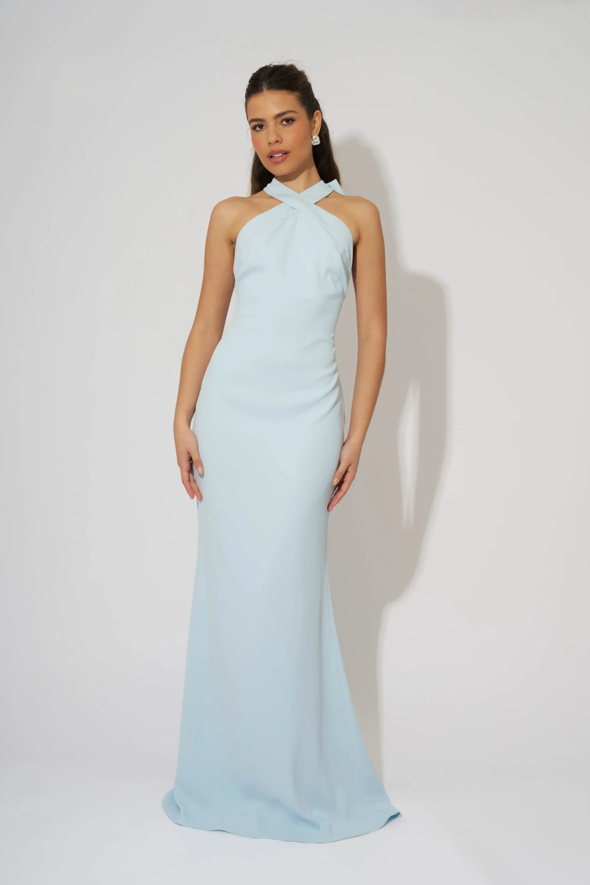 Cross Halter Neck Maxi Dress sold by Odd Muse