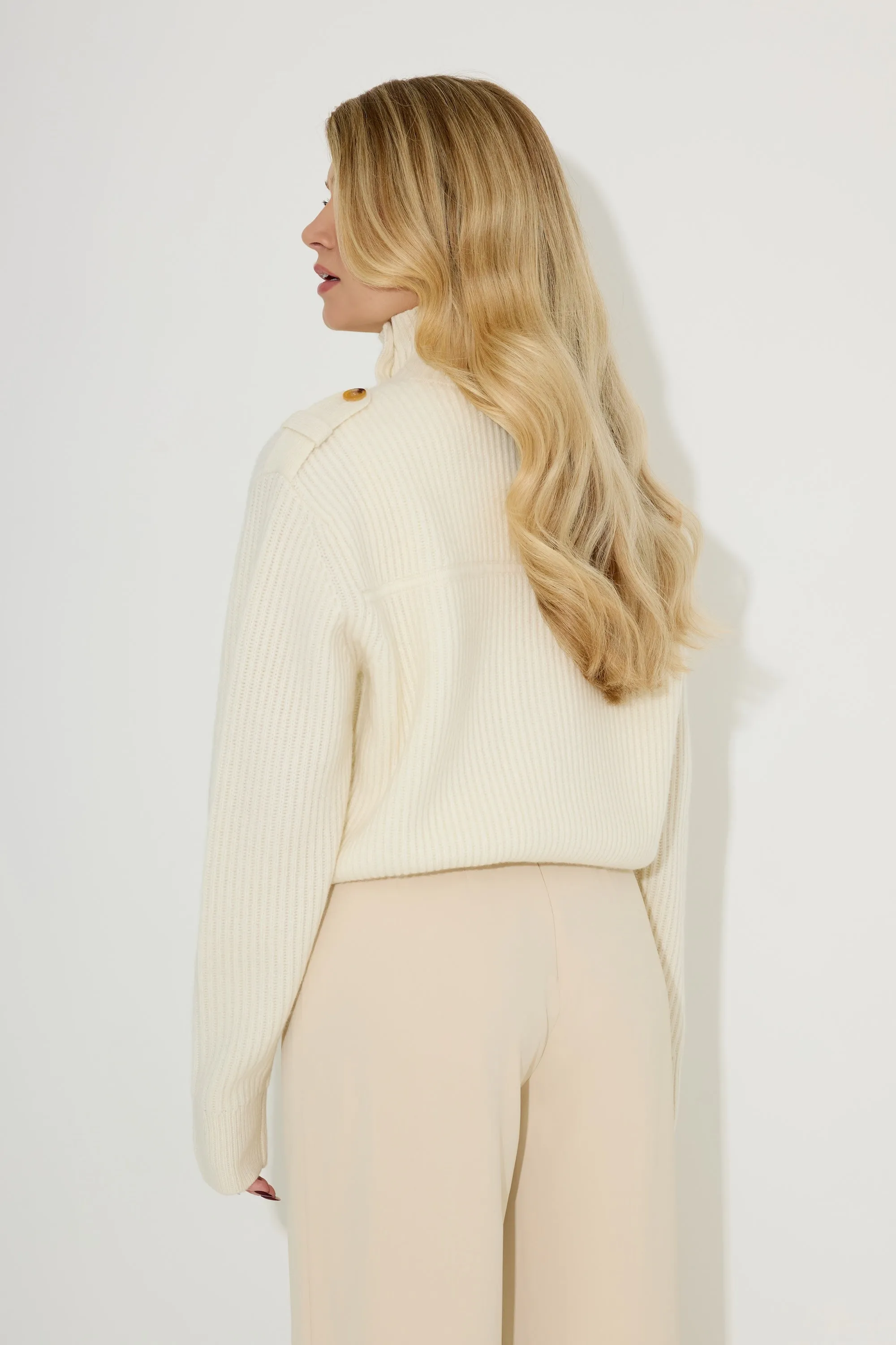 Wool High Neck Cardigan sold by Odd Muse product image thumbnail 4
