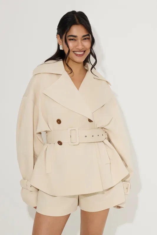 Cotton Mix Trench Jacket made by Odd Muse
