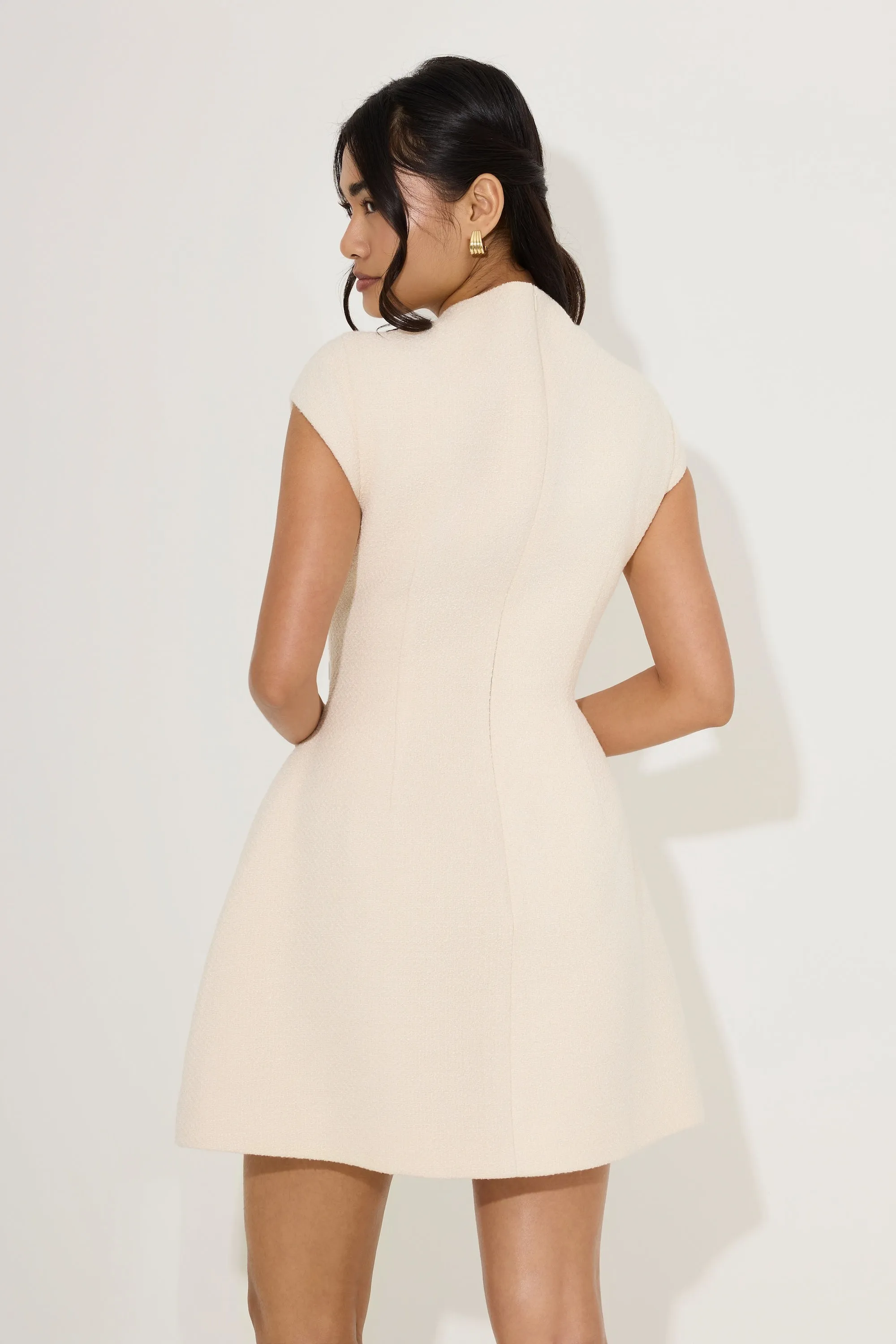 Tweed Cap Sleeve Mini Dress sold by Odd Muse product image thumbnail 4