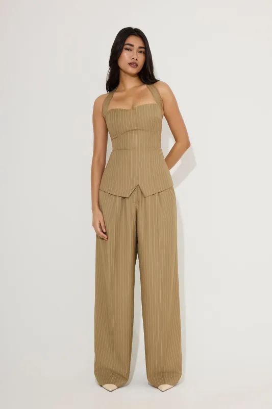 Relaxed Fit Pinstripe Trousers made by Odd Muse